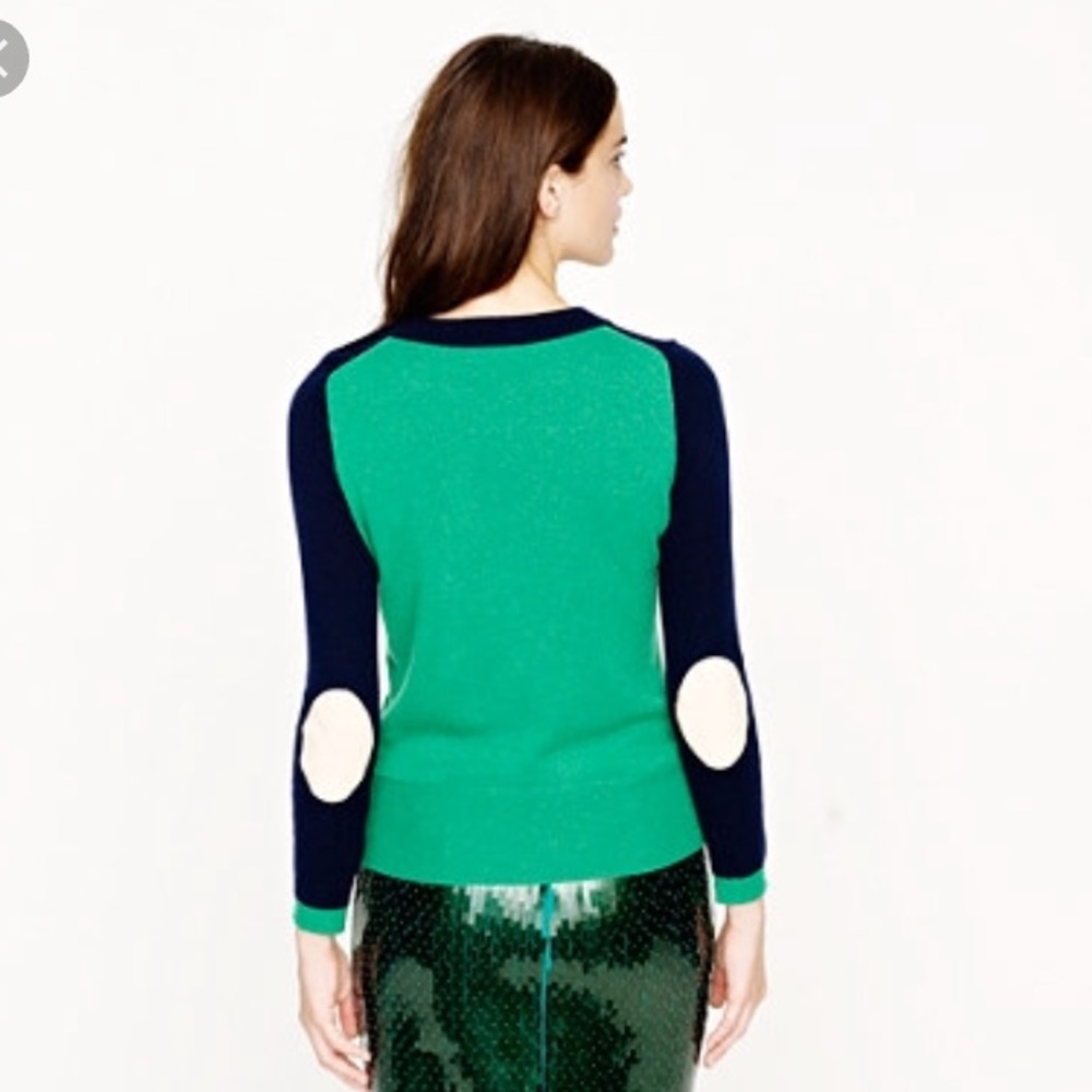J Crew Color-Block Elbow Patch Sweater - image 3
